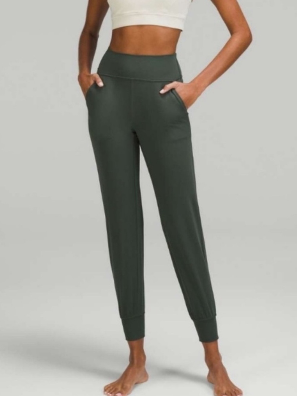 Lululemon Athletica Align Jogger 28" Pants in Dark Olive Green Women's Size 4
